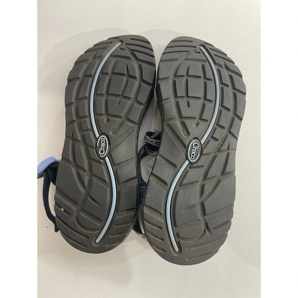 Womens Chaco Z Cloud X2 Sandals Size 9 Strappy Adjustable Hiking Blue Pattern